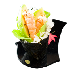 Temaki crevette avocat